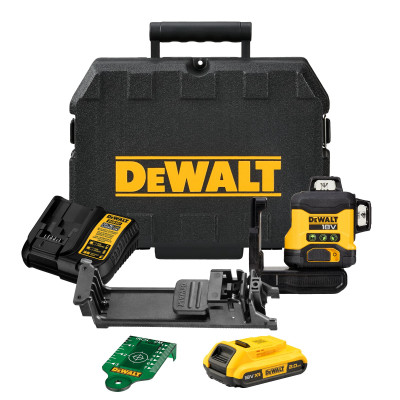 DeWalt akumuliatorinis linijinis lazeris DCLE34031D1 3x360° žalias 18 V