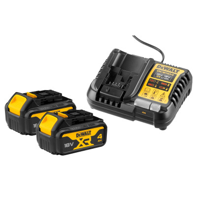 DeWalt akumuliatoriaus ir įkroviklio rinkinys DCB1104M2 18 V 2x 4,0 Ah