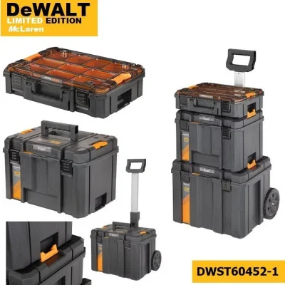 DeWalt įrankių dėžių bokštas su vežimėliu DWST60452-1 TSTAK x McLaren F1 Team, 3 dalių komplektas