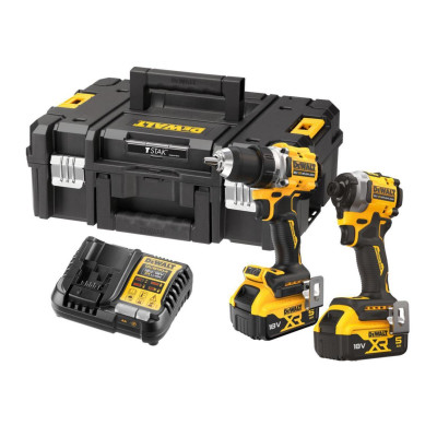 DeWalt akumuliatorinių įrankių komplektas DCK2051P2T-QW 18 V, DCD800 + DCF850, 2 x 5.0 Ah