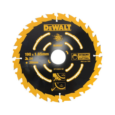 DeWalt diskinio pjūklo diskas DT10300-QZ 190 x 30 mm, 24 dantys
