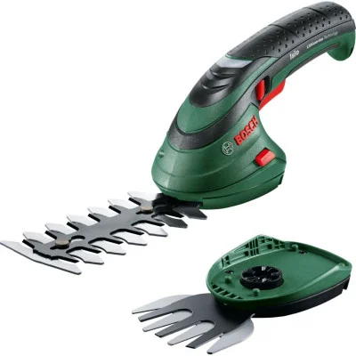 Bosch akumuliatorinės žolės ir krūmų žirklės Isio 3,6 V, keičiami peiliai