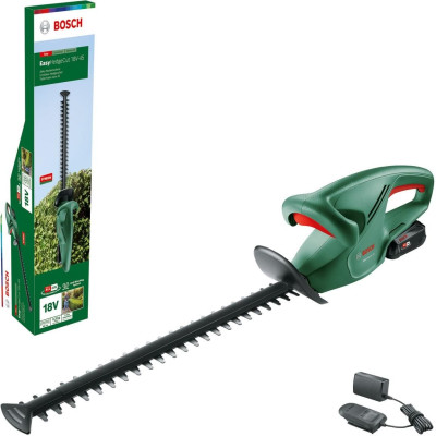 Bosch akumuliatorinės gyvatvorių žirklės EasyHedgeCut 18-45 su akumuliatoriumi