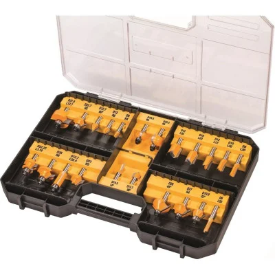 DeWalt kietmetalio frezų rinkinys DT90017-QZ 22 vnt. 8 mm