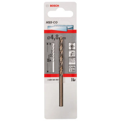 Bosch HSS-Co metalo grąžtas DIN 338 4,8×52×86 mm