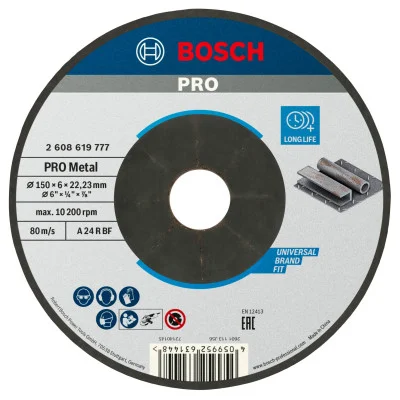 Bosch PRO Metal grinding disc šlifavimo diskas 150 × 6 × 22,23 mm