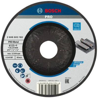 Bosch PRO Metal šlifavimo diskas 125 x 6 x 22,23 mm
