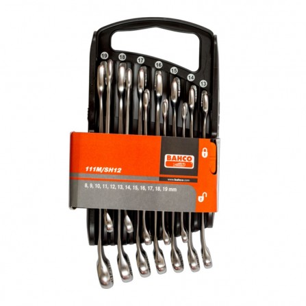 Raktų rinkinys Bahco (111M/SH12), 9-18 mm, 12 vnt