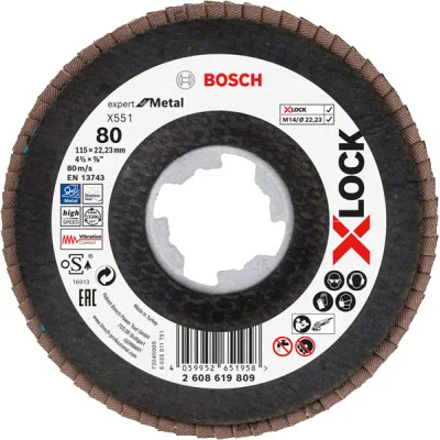Bosch vėduoklinis šlifavimo diskas X-LOCK