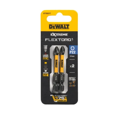 DeWalt sukimo antgalis FLEXTORQ PZ2, 57 mm, 2 vnt.
