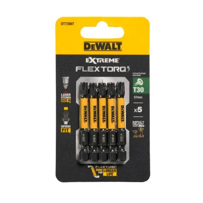 DeWalt sukimo antgalių rinkinys FLEXTORQ T30 57 mm, 5 vnt.