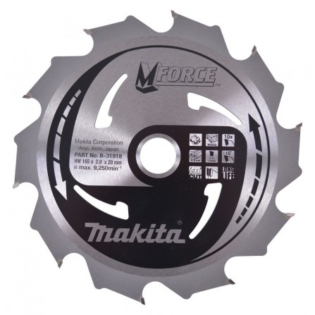 Pjovimo diskas Makita M-FORCE 165x20x10Z (B-31918)