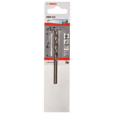 Bosch metalo grąžtas HSS-Co DIN 338 5,2 mm