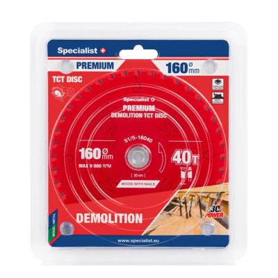 Specialist pjovimo diskas 160x40, 51/5-16040