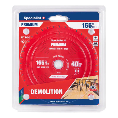 Specialist pjovimo diskas 165x40, 51/5-16540