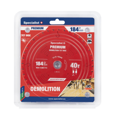 Specialist pjovimo diskas 184x40, 51/5-18440