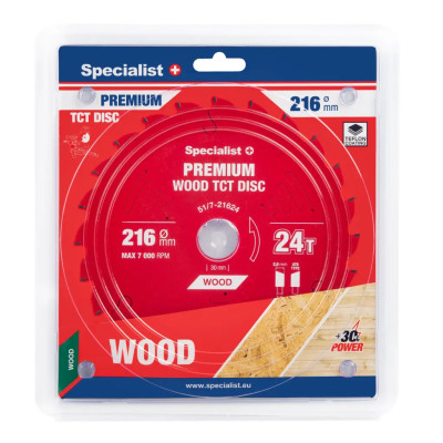 Specialist pjovimo diskas 216x24, 51/7-21624