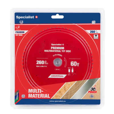 Specialist pjovimo diskas 260x60, 51/8-26060