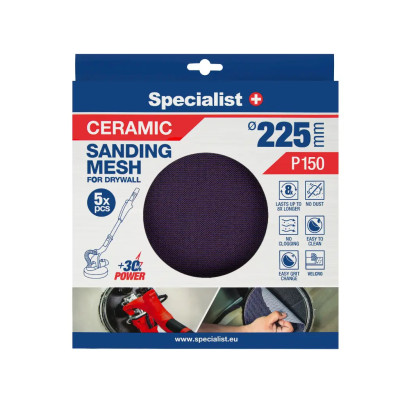 Specialist keramikinis šlifavimo tinklelis MESH, P150, 225 mm, 5 vnt.
