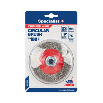 Specialist vielinis šlifavimo diskas tiesia viela 100 mm, M14