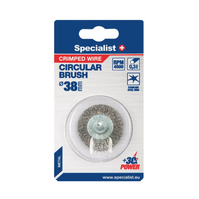 Specialist vielinis šlifavimo diskas tiesia viela su koteliu 38 mm