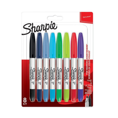 Sharpie markeris 8 vnt TWIN TIP 09-2065409