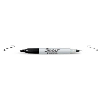 Sharpie markeris juod. TWIN TIP 09-811100