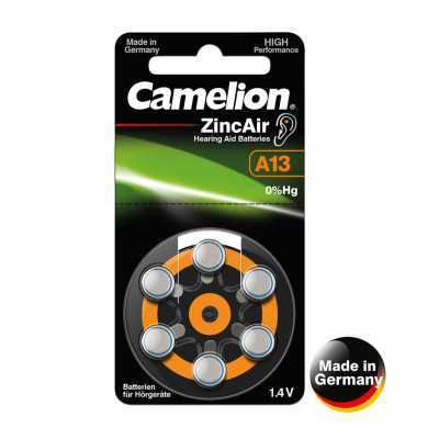 Camelion mikro elementai A13/DA13/ZL13 44/3-173445 1,45 V 6 vnt.