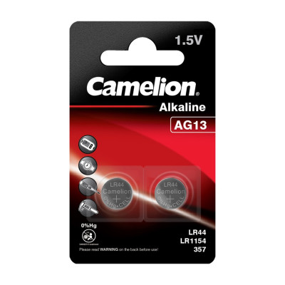 Camelion mikro elementai be gyvsidabrio LR44/AG13 44/3-173405 1.5V 2 vnt.