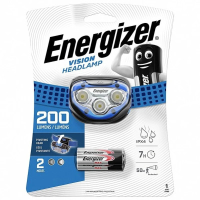 Energizer galvos žibintuvėlis VISION 200 lm 3xAAA