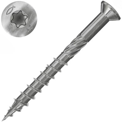 Fischer medsraigčiai terasoms FTS-ST 61-660610 5 x 70 A2 100 vnt.
