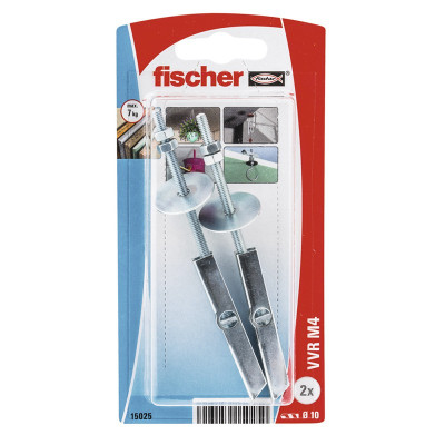 Fischer metalinis laikiklis ertmėse VVR M4 61-15025B 2 vnt.