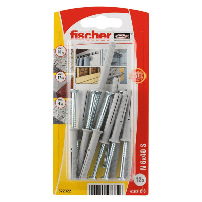 Fischer kalami kaiščiai N 6x40 mm 12 vnt.