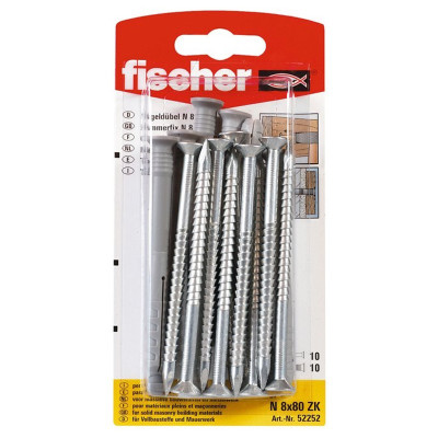 Fischer kalami kaiščiai N 8x60 mm 10 vnt.