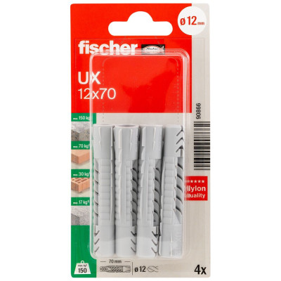 Fischer UX kaiščiai 12x70 mm 4 vnt.