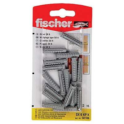 Fischer SX kaiščiai 12x60 mm 6 vnt.