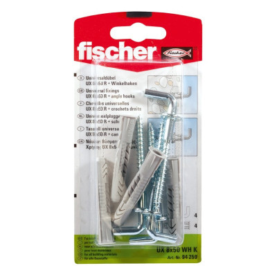 Fischer UX kaiščiai su L kabliais 6x35 mm 4 vnt.