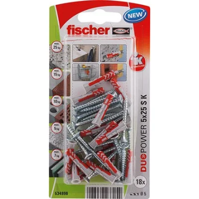 Fischer DUOPOWER kaištis su varžtu 8x40 mm 8 vnt.