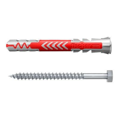 Fischer universalus dvikomponentis kaištis DuoPower 61-538257 10x80 S su varžtu 10 vnt.