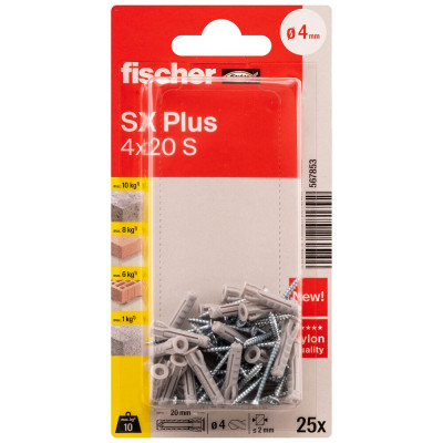 Fischer SX Plus S kaiščiai su varžtais 4x20 mm 25 vnt.