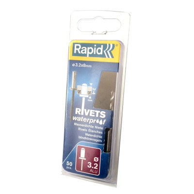 Rapid vandeniui nelaidžios kniedės 3,2 x 8 mm 50 vnt.