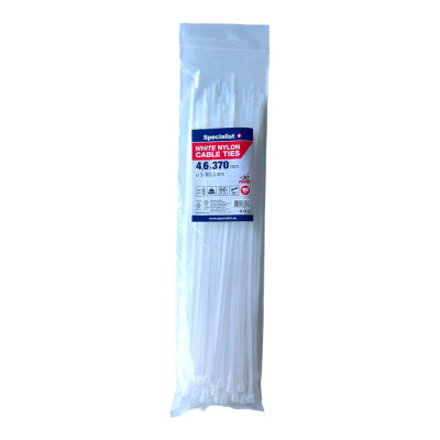 Specialist nailoninis dirželis 81/3-4368B 4.6x370 mm baltas 100 vnt.