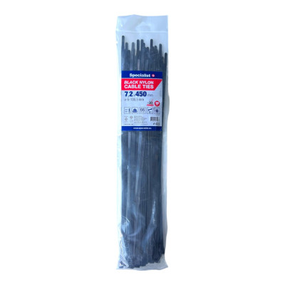 Specialist nailoninis dirželis 81/3-8450J 7.6x450 mm juodas 50 vnt.