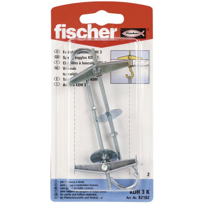 Fischer šviestuvo laikiklis su kabliuku 10x100 mm 2 vnt.