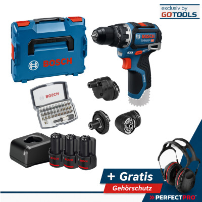 Bosch akumuliatorinis gręžtuvas-suktuvas GSR 12V-32 FC, 12 V, 3 × 2.0 Ah