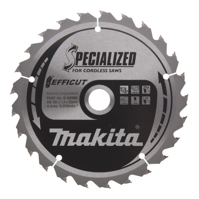 Makita EFFICUT 165 × 20 mm / 25T – diskinio pjūklo diskas