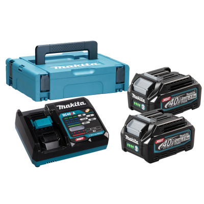 Makita 191J81-6 40V 2 × 2,5 Ah – akumuliatorių ir įkroviklio komplektas