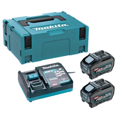 Makita PSKGRT2J 40V 2 × 5,0 Ah – akumuliatorių ir įkroviklio komplektas