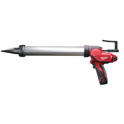 Akumuliatorinio sandarinimo pistoleto Milwaukee M12 PCG/600A-201B rinkinys, 12 V, 600 ml, 1 x 2 Ah, įkroviklis + krepšys