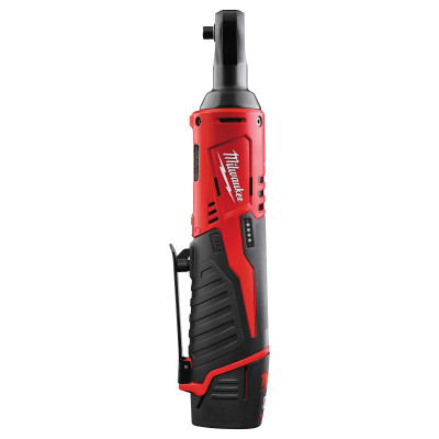 Akumuliatorinis smūginis terkšlinis suktuvas Milwaukee M12 IR-201B, 3/8", 12 V, 47 Nm, 1 x 2 Ah, įkroviklis + krepšys